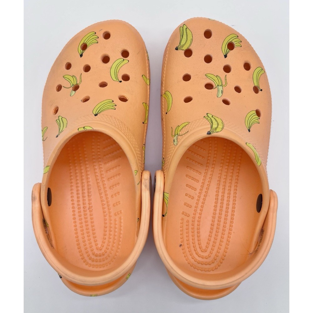 Crocs Clog Womens Sz 6 Mens Sz 4 Bananas Orange Yellow Limited Edition